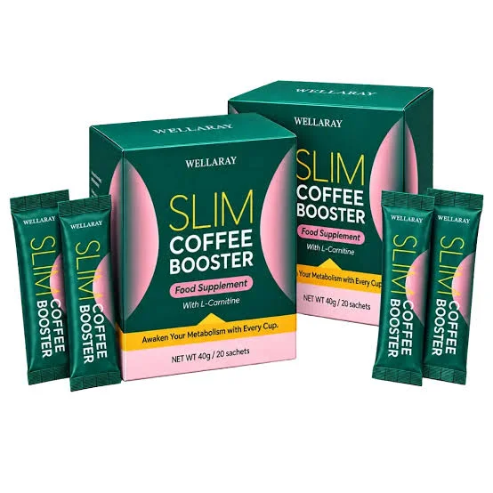 Wellaray Slim Coffee Booster box and individual sachets